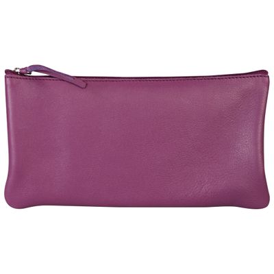 Clairefontaine - Trousse plate - cuir teinté - violet