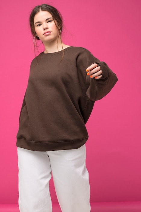 Sweatshirt, oversized, großer Rückenprint, Rundhals, weiter Langarm