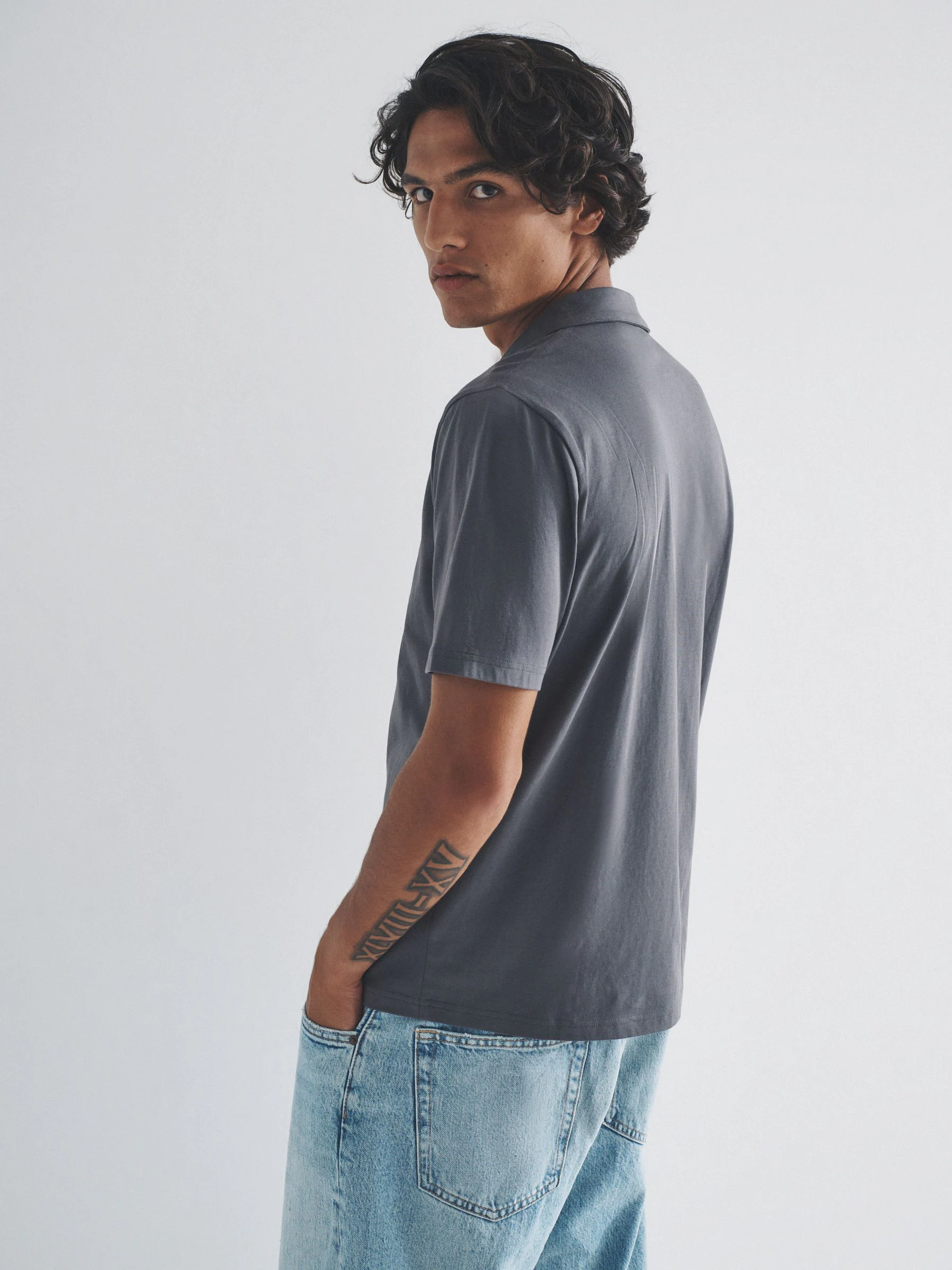 Zwart / antraciet / gemêleerd grijs - The Set 3 Pack Short Sleeve Cotton Jersey Polo Shirts