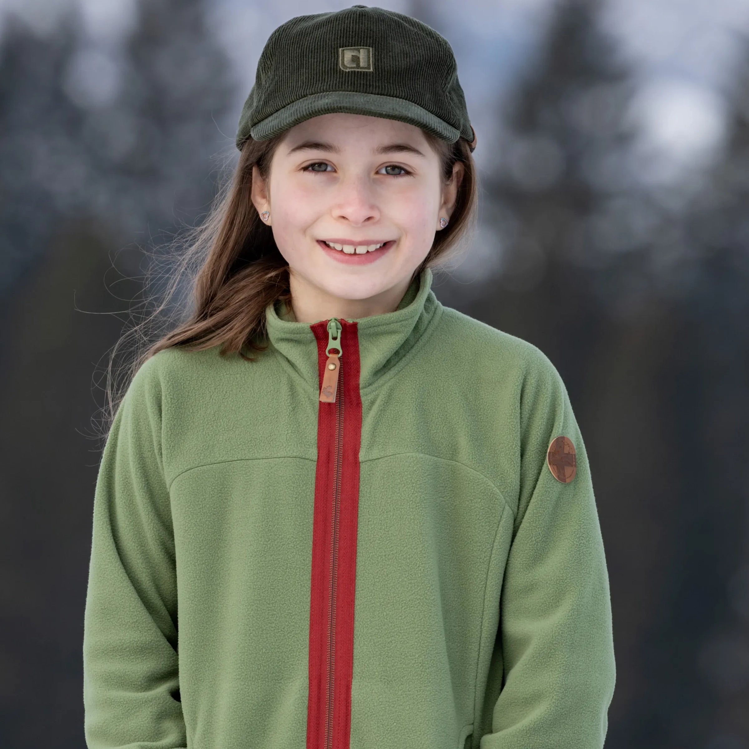 Kinder Fleece Jacke Elisha Vineyard Green
