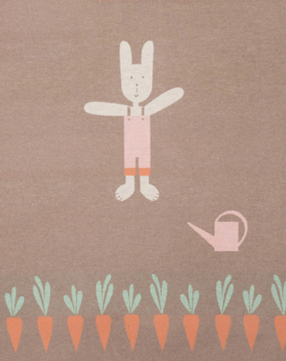 Babydecke JUWEL - HASE (70x90) in braun