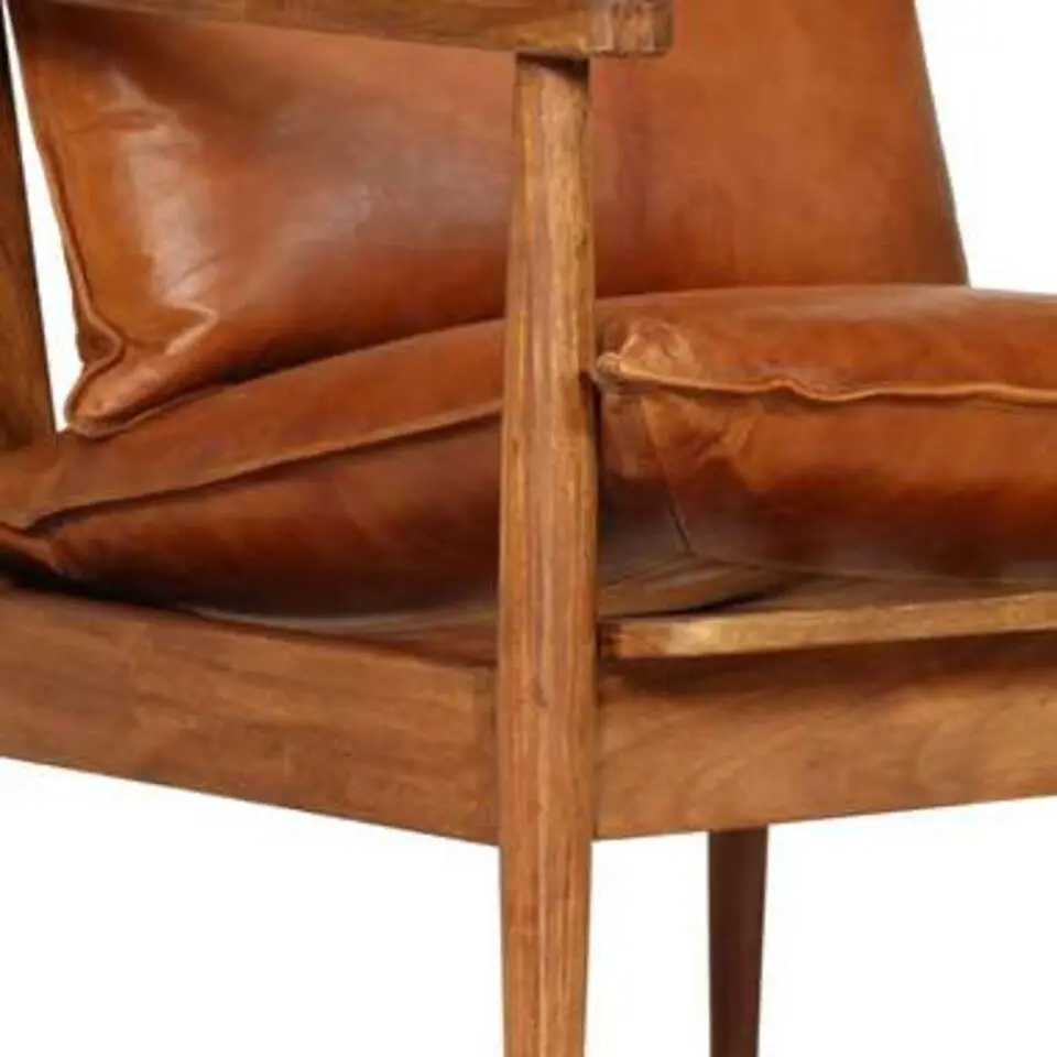vidaXL - Fauteuil - Bruin - Leer