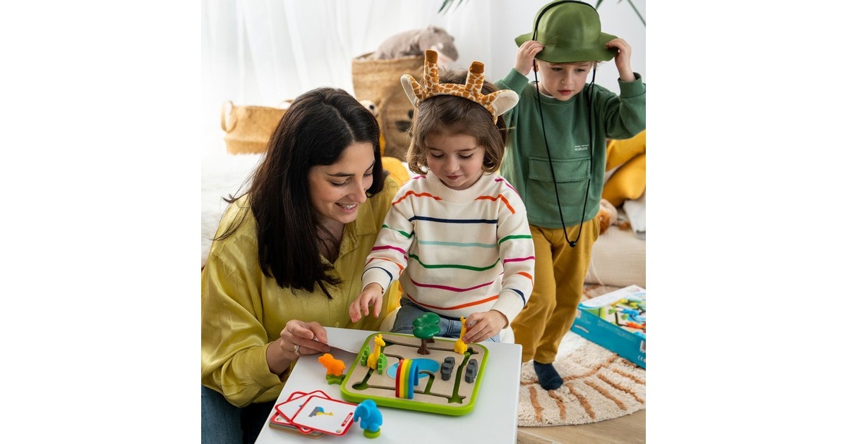 SmartGamesSafari Park Jr. Denkspel  (Nederlands, 1 speler, Vanaf 3 jaar, 60 opdrachten)