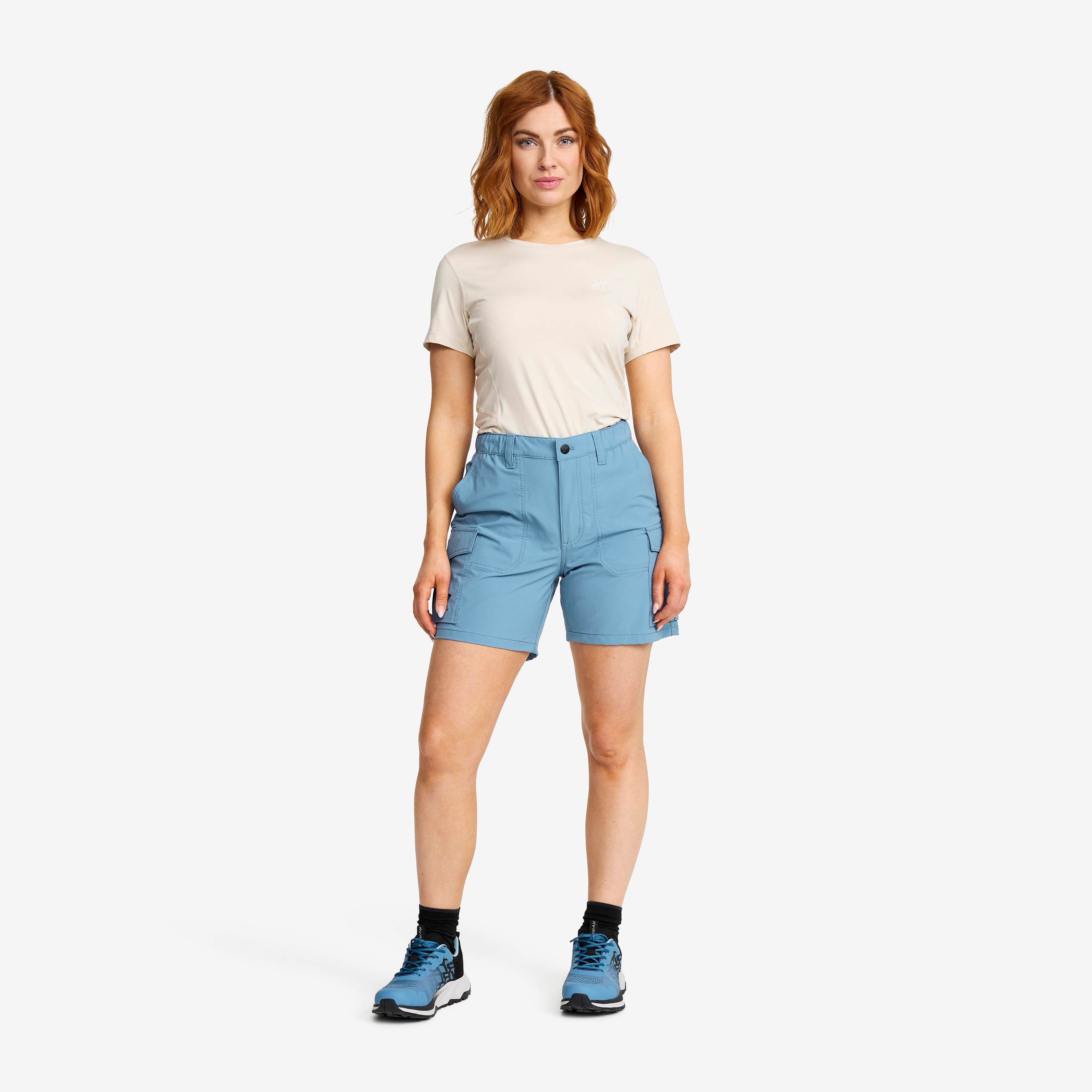 Adventure Cargo Stretch Shorts Dame Captain's Blue/Peyote