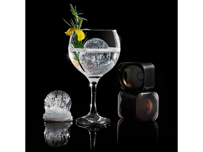 Lurch Eiswürfelform Kugeln Schwarz / Transparent, Ø 6 cm Ice Former Set