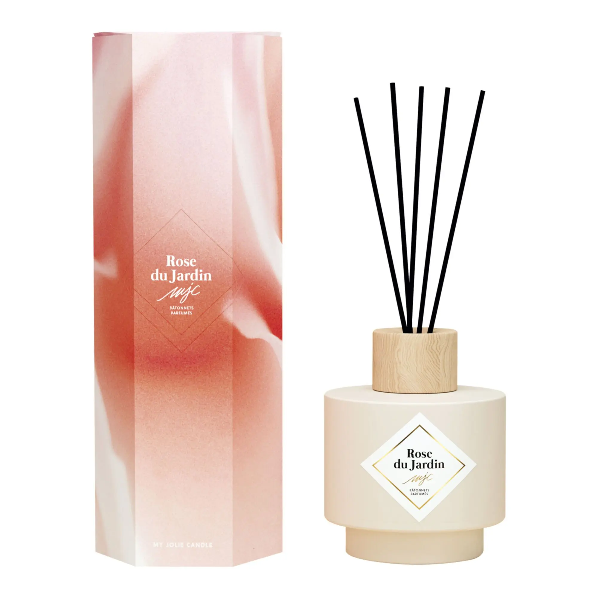 My Jolie Candle - Les Parfums D'Intérieur Bâtonnets Parfumés Rose du Jardin - Diffuseur