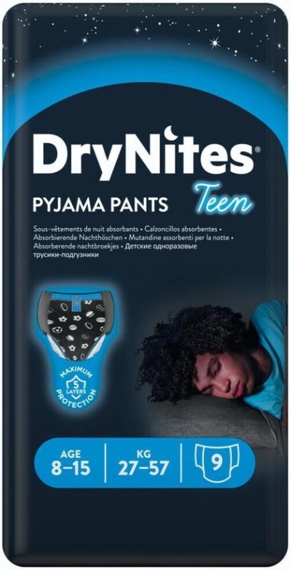 Huggies DryNite Boy 8-15 Jaar 9 stuks
