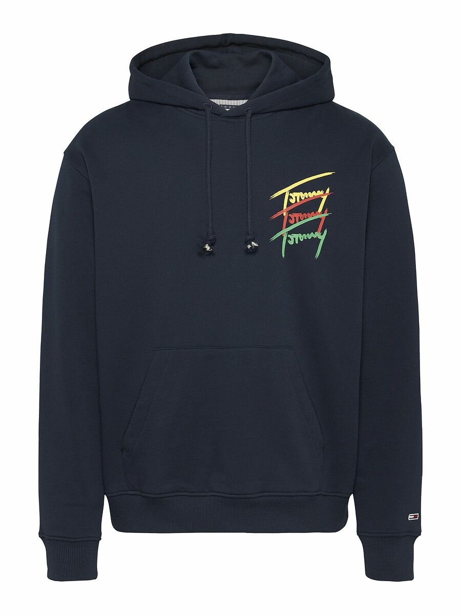 TOMMY JEANS<br>Moletom com capuz, logo nas costas