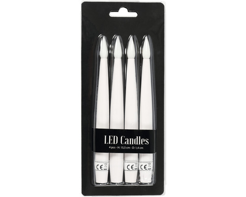 LED kerstboomkaars, 4 stuks