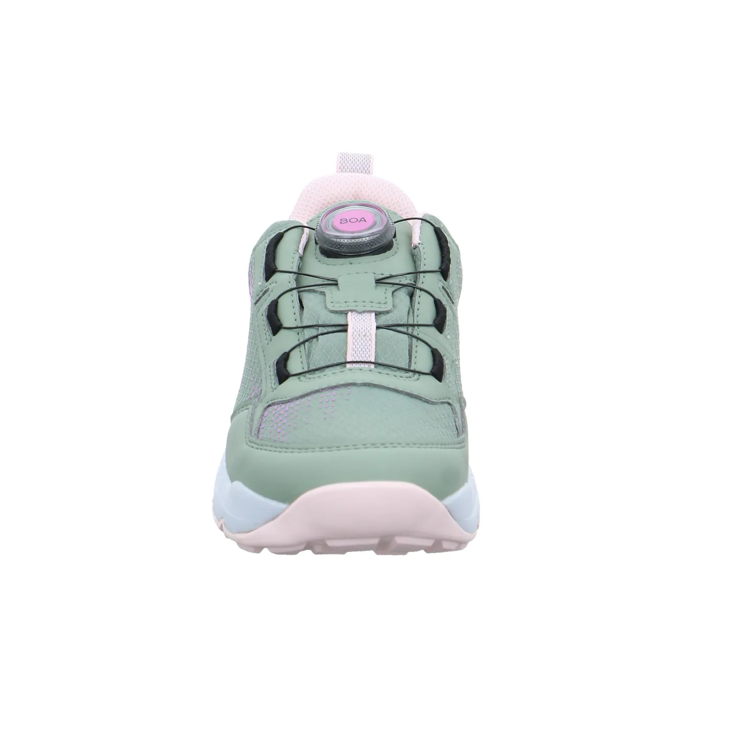 SUPERFIT Mädchen-Halbschuh Klett Pastelgrün Textil  Sneaker