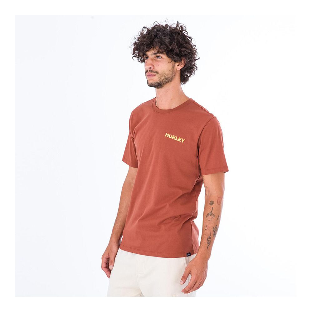 Hurley EVD EXPLORE REFLECTOR - Tee-shirt Homme zion rust