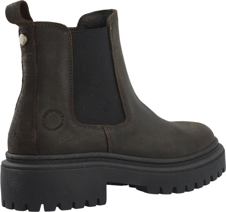 Cashott CASLEA Chelsea Boot W. Inside Zip Oil Suede Coffee
