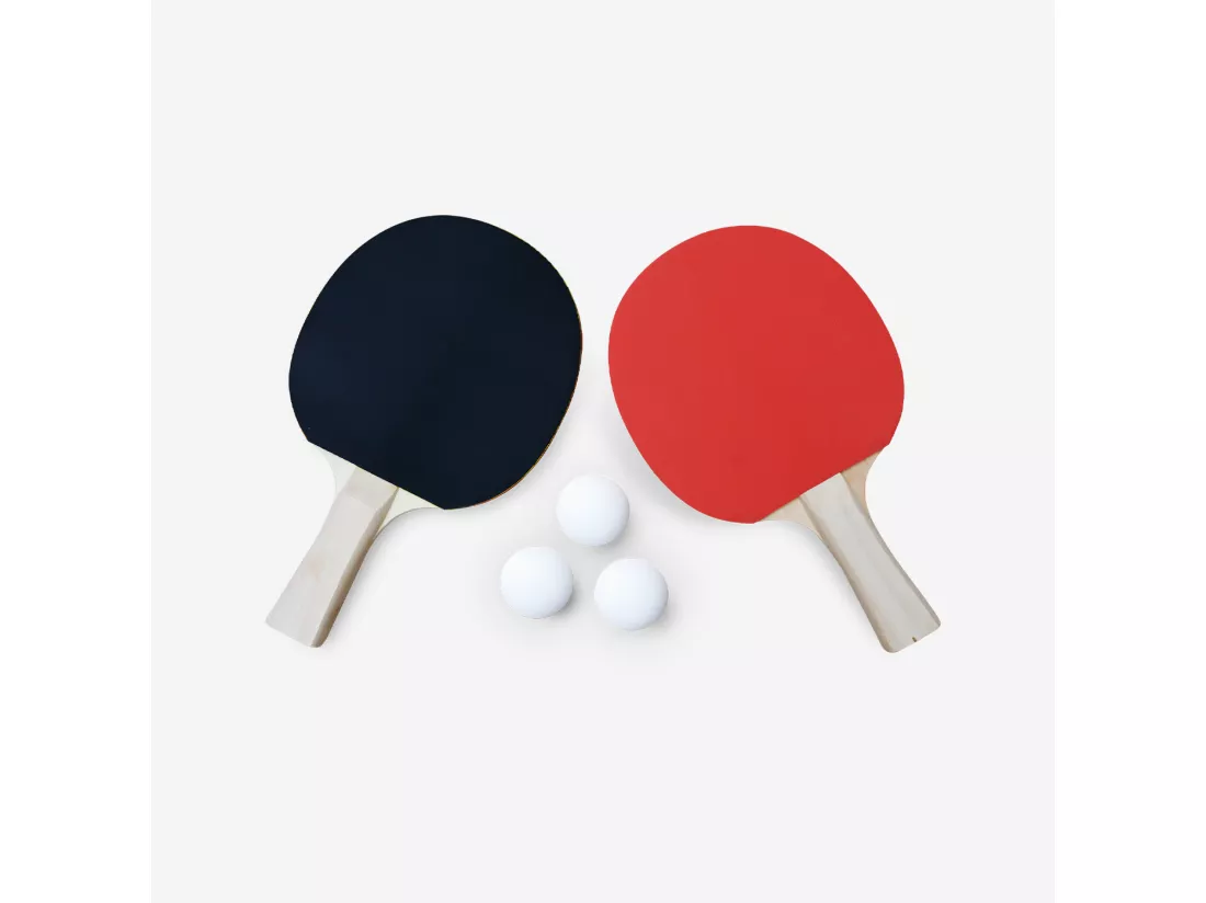 Lot de 2 raquettes et 3 balles pour table de Ping-Pong