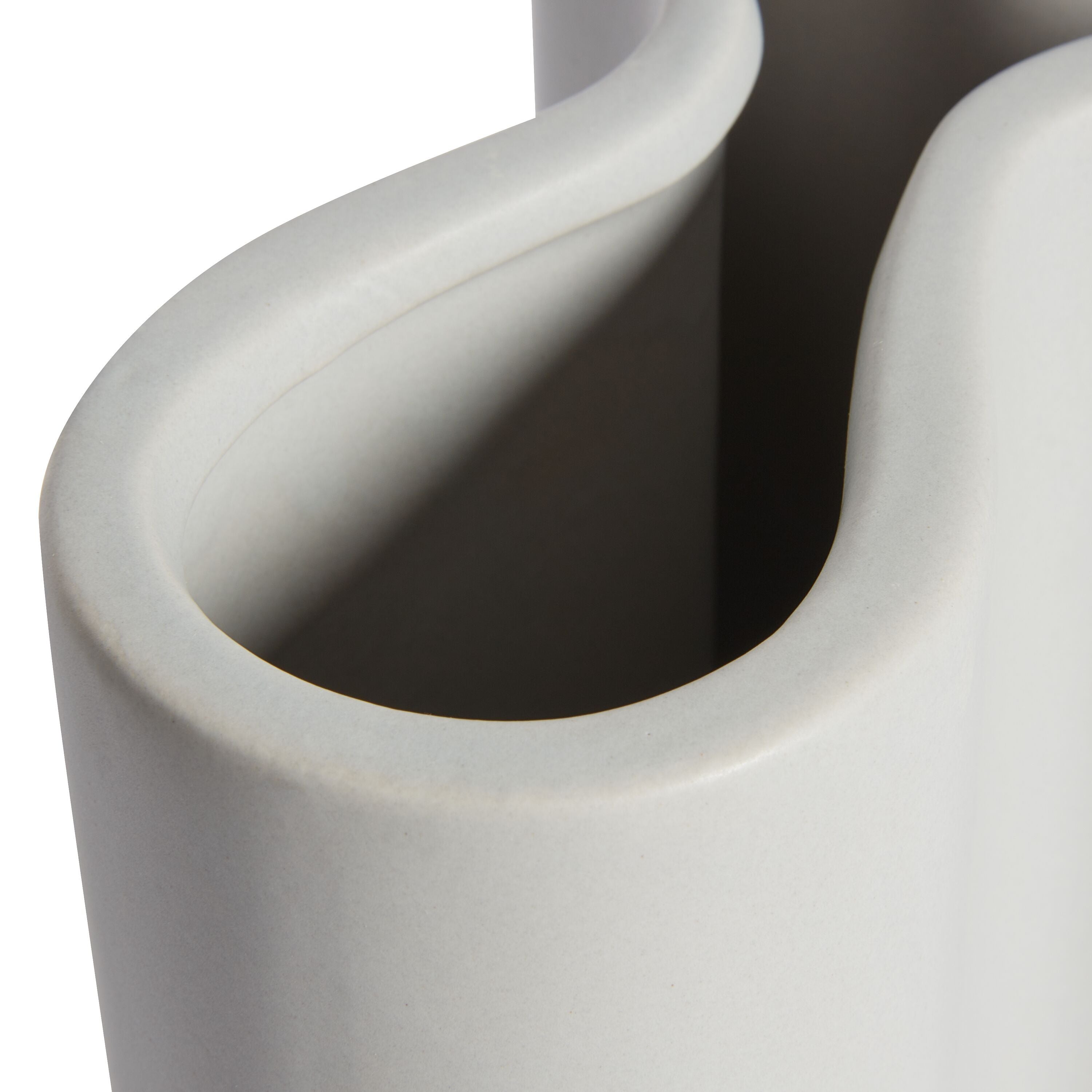 NOLA Vase - Hellgrau / B: 9.8 cm x T: 14.5 cm x H: 22.5 cm