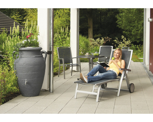 Regenton GARANTIA antieke amfora 360 liter donker graniet