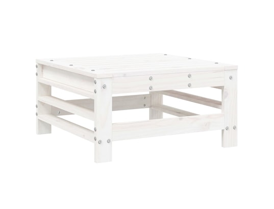 VIDAXL - Salon extérieur Salon de jardin 4 pcs blanc bois de pin massif