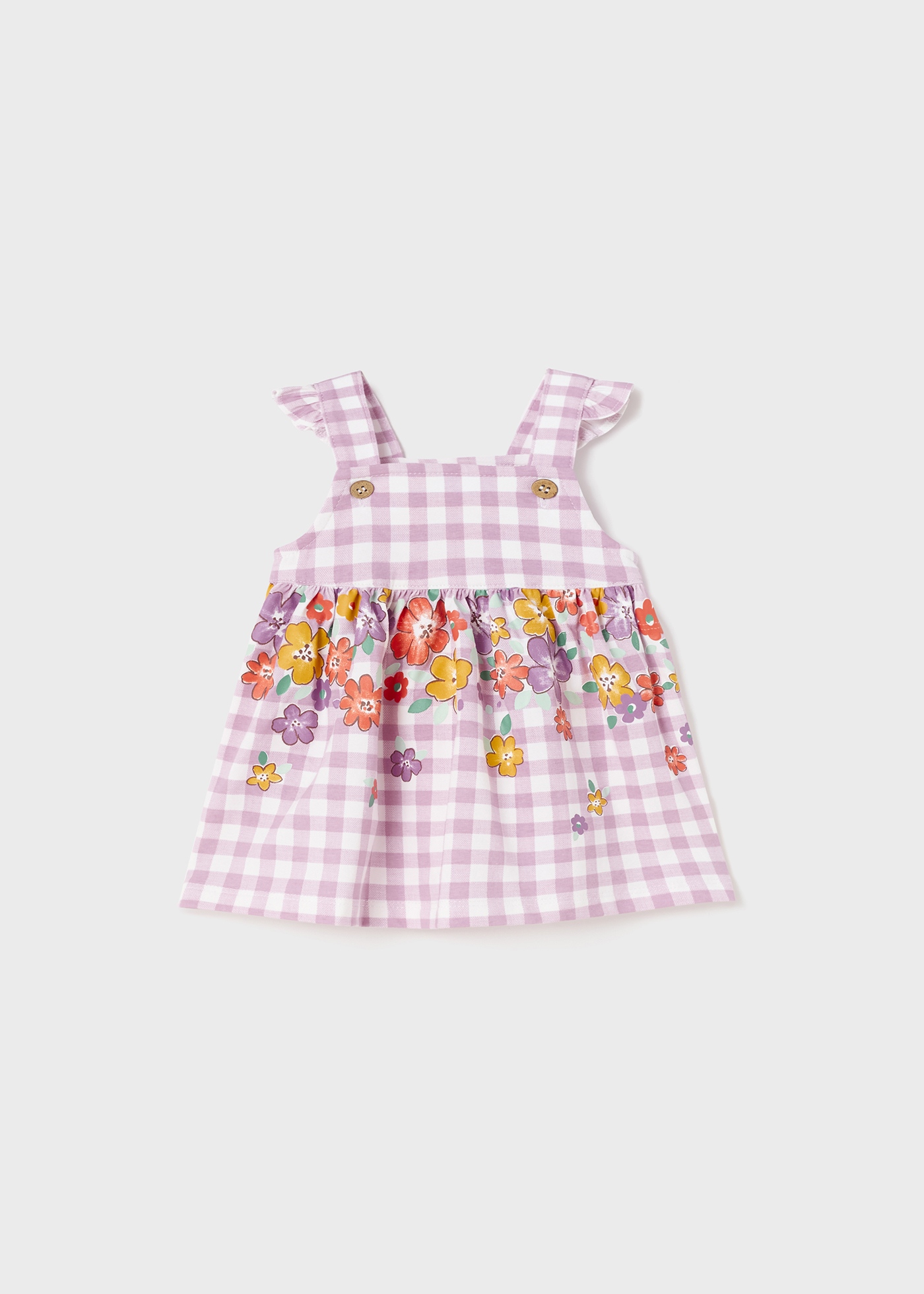 Vestido de algodão sustentável para recém-nascido