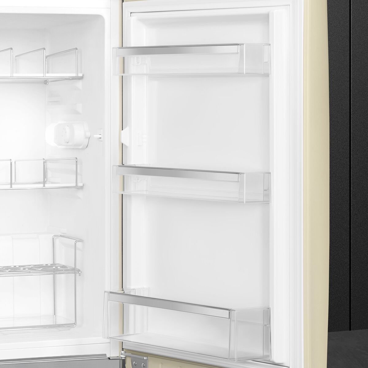 FAB10HRBL6 kjøleskap med flaskeholder, creme