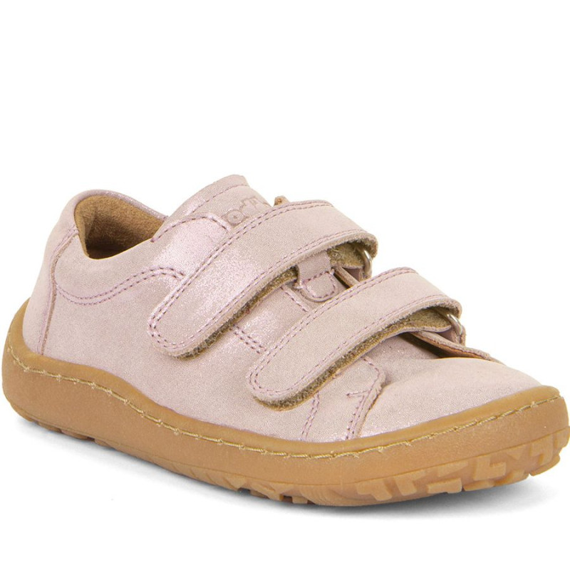 Froddo Froddo Barefoot Cuir Velcros Rose Brillant