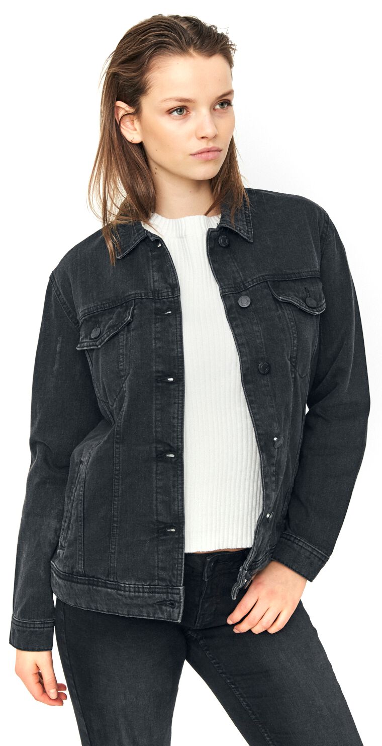 Veste en Jean Noire Ole | Noisy May Veste en Jean