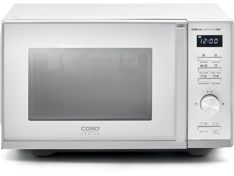 Caso Mikrowelle mit Grill HCMG 25 Ceramic Chef Silber 3 in1 Design-Mikrowelle