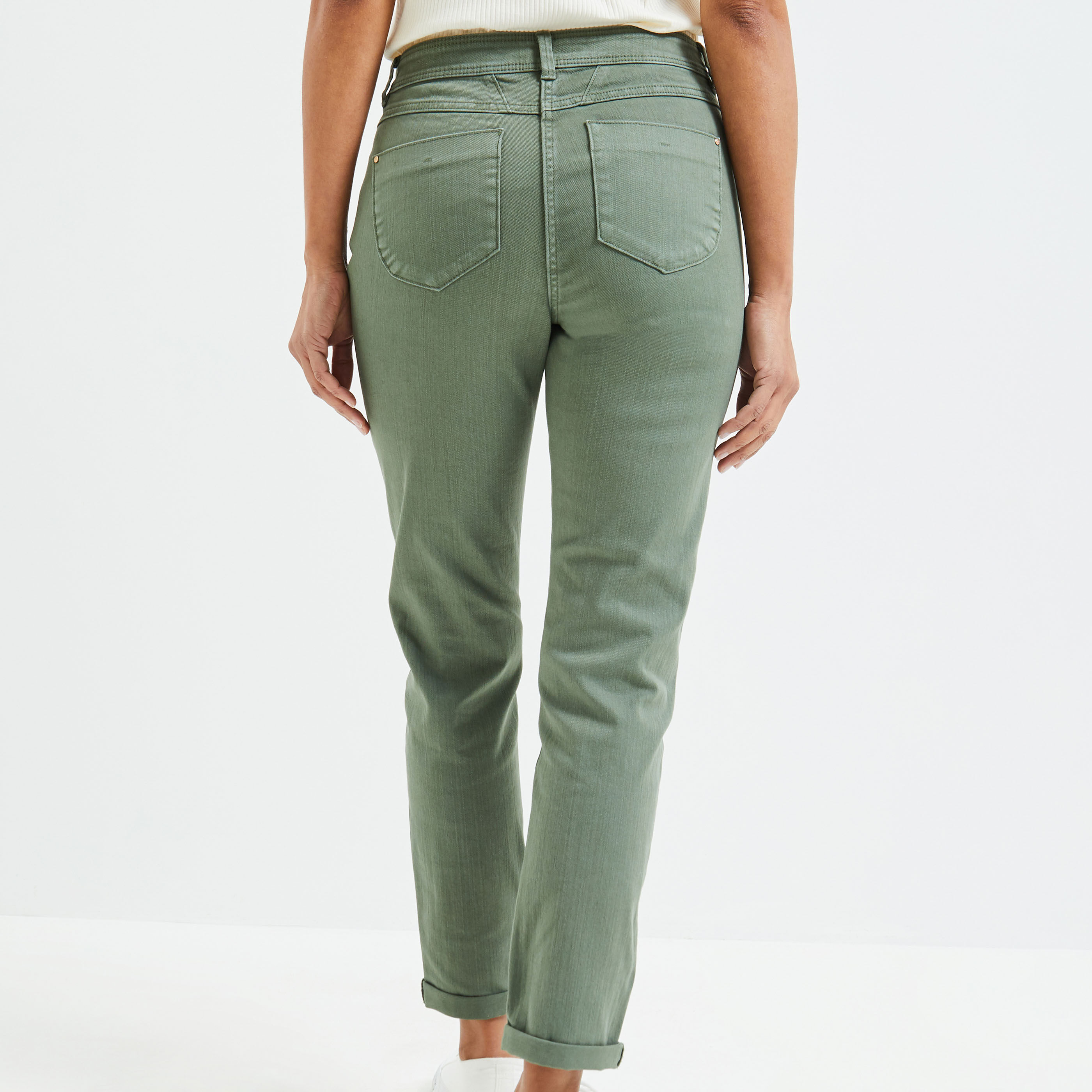 Jean de couleur femme - KAKI
