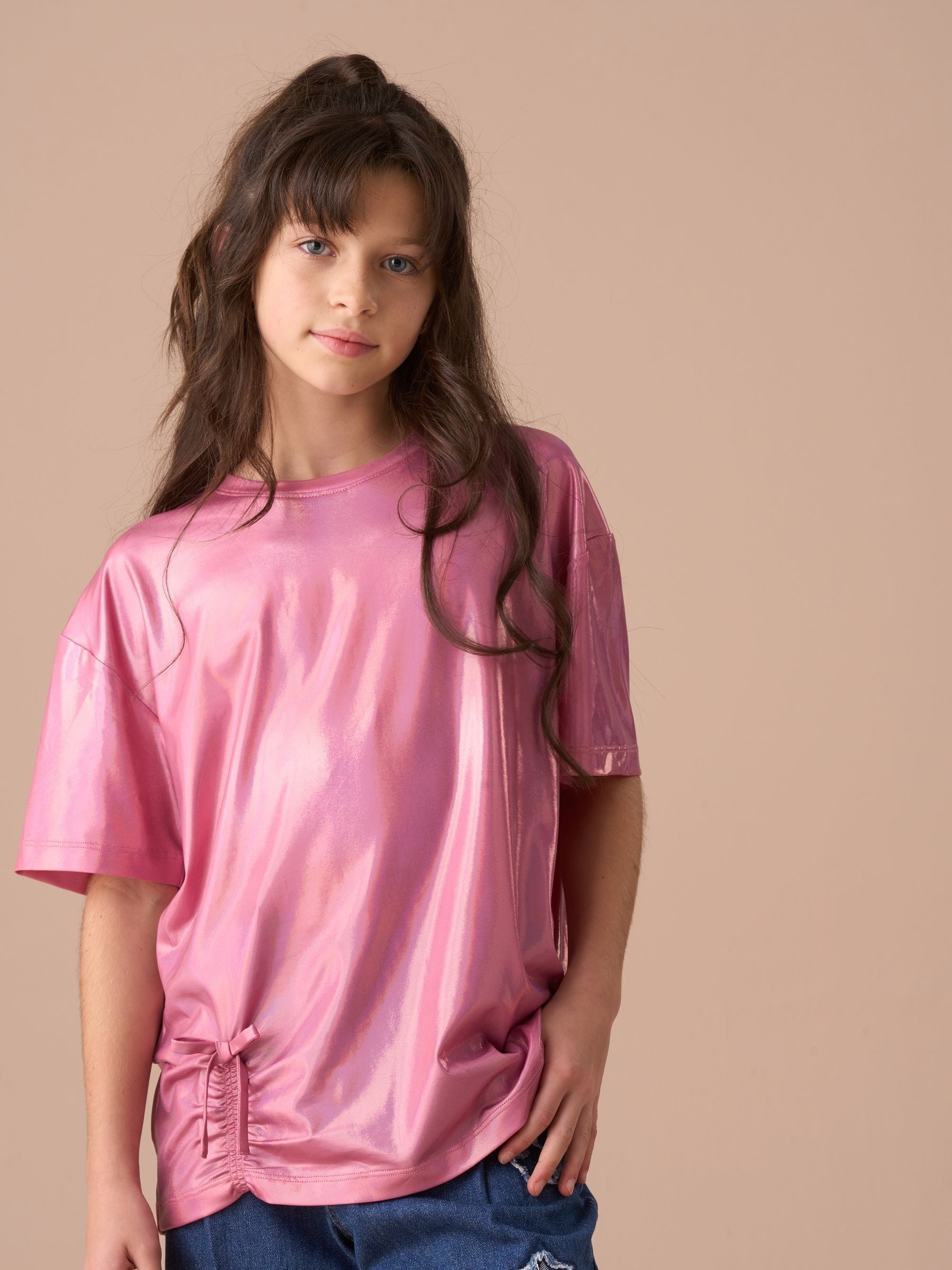Angel & Rocket Luna top met jersey en folie