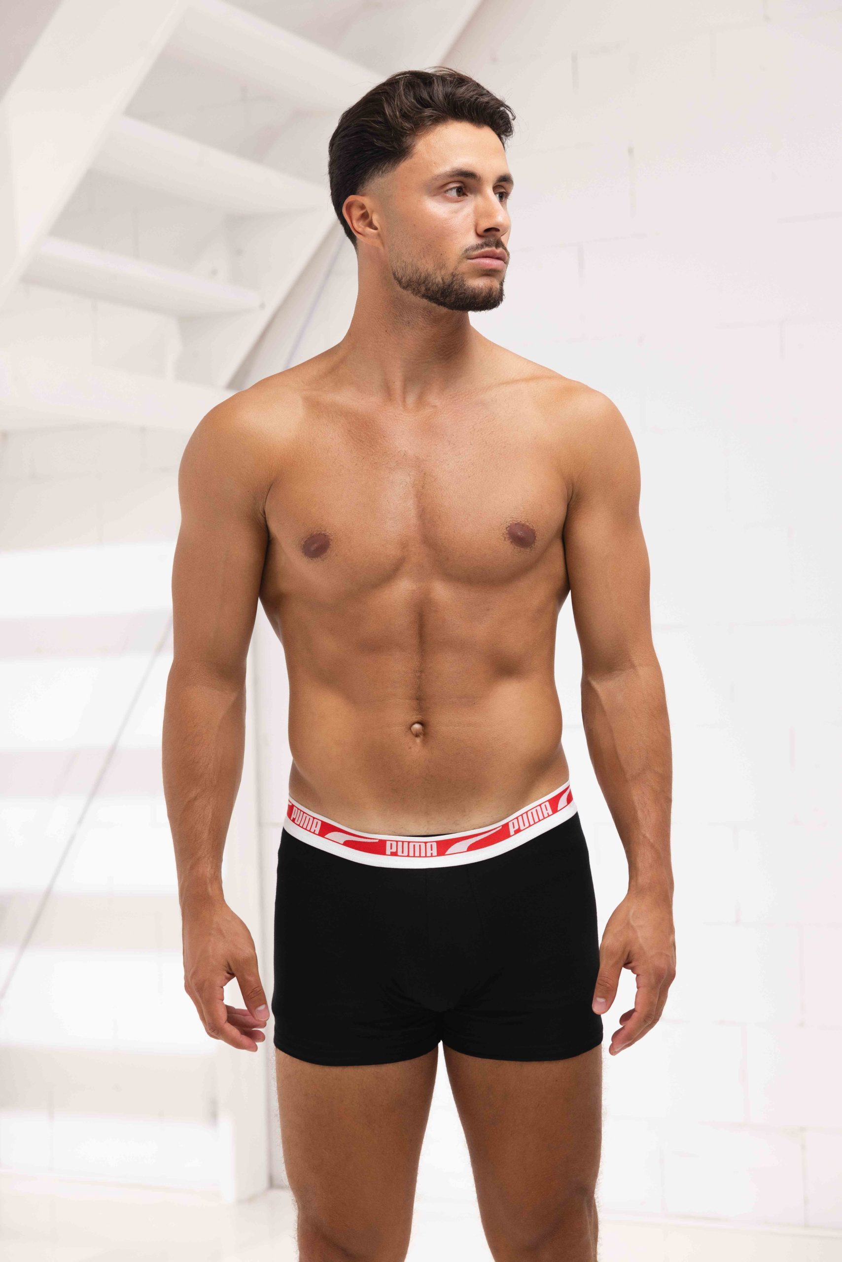 Puma Multi Logo Boxershort 6-Pack Heren Zwart/Rood/Blauw