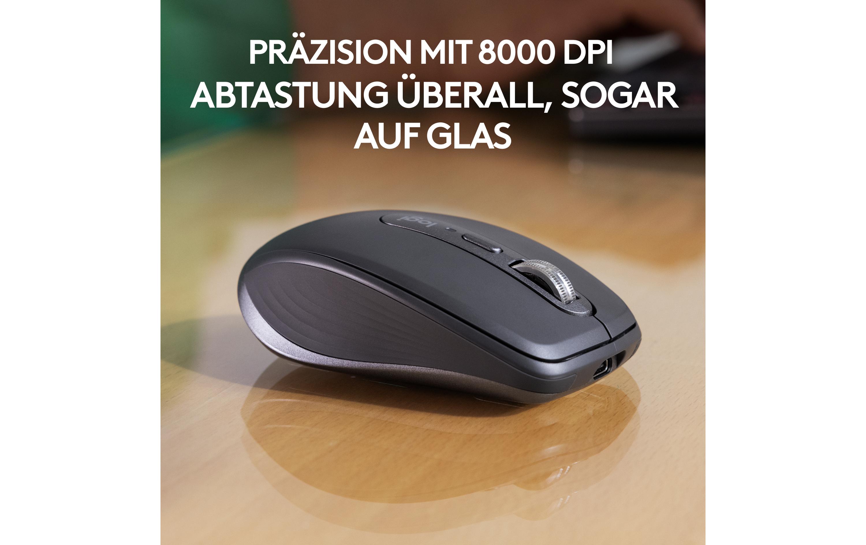 Mobile Maus MX Anywhere 3s for Business GraphiteKompakte kabellose Performance-Maus mit 8K DPI-Sensor