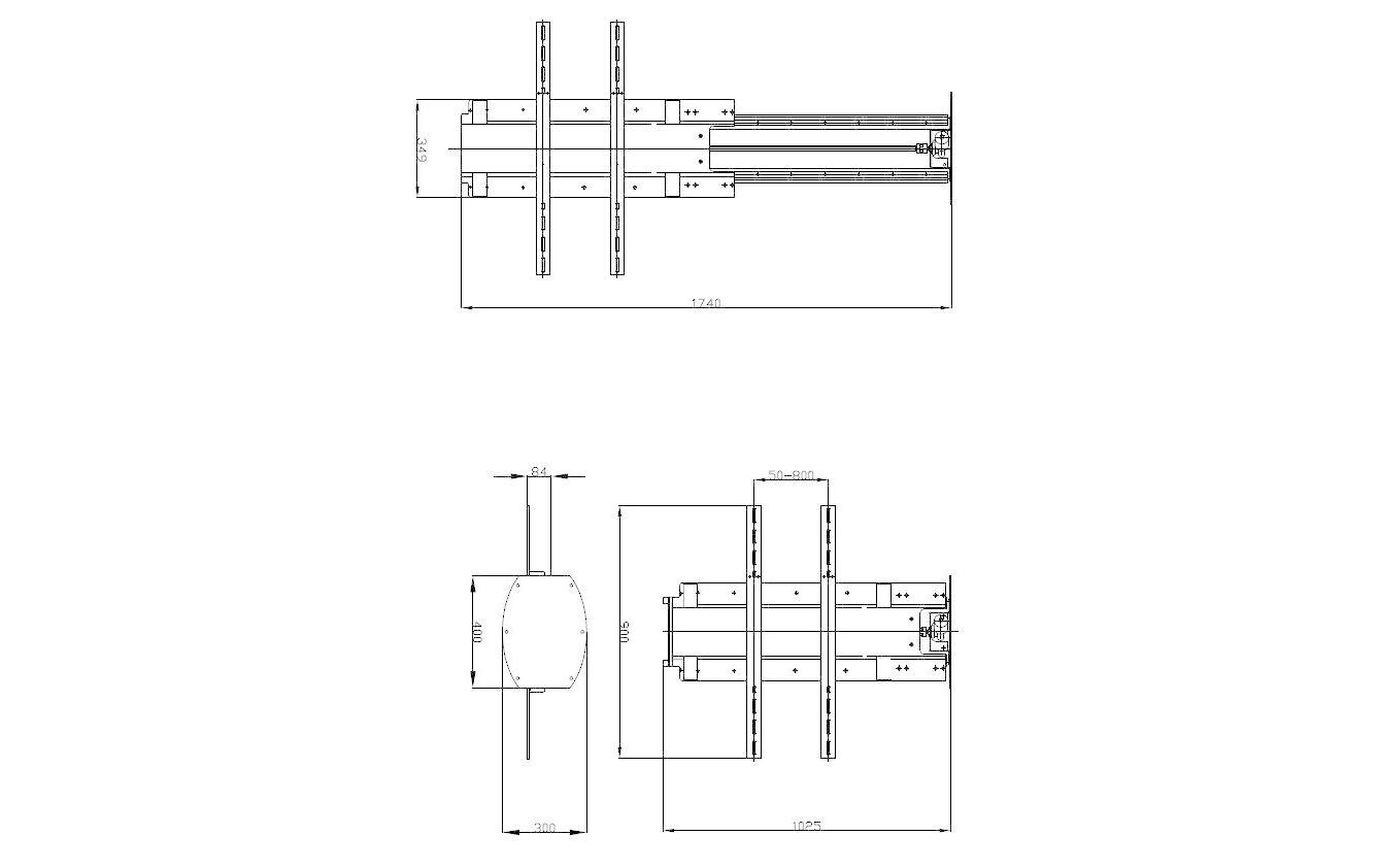 TV-Lift 546 für Wand und Decke, max. 70 kg<br>TV Lift
