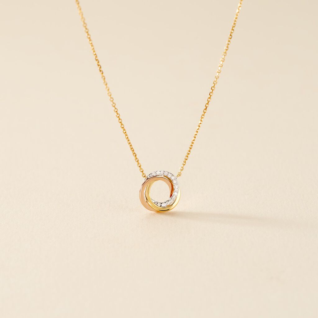 Collier Daphnee Or Tricolore Diamant