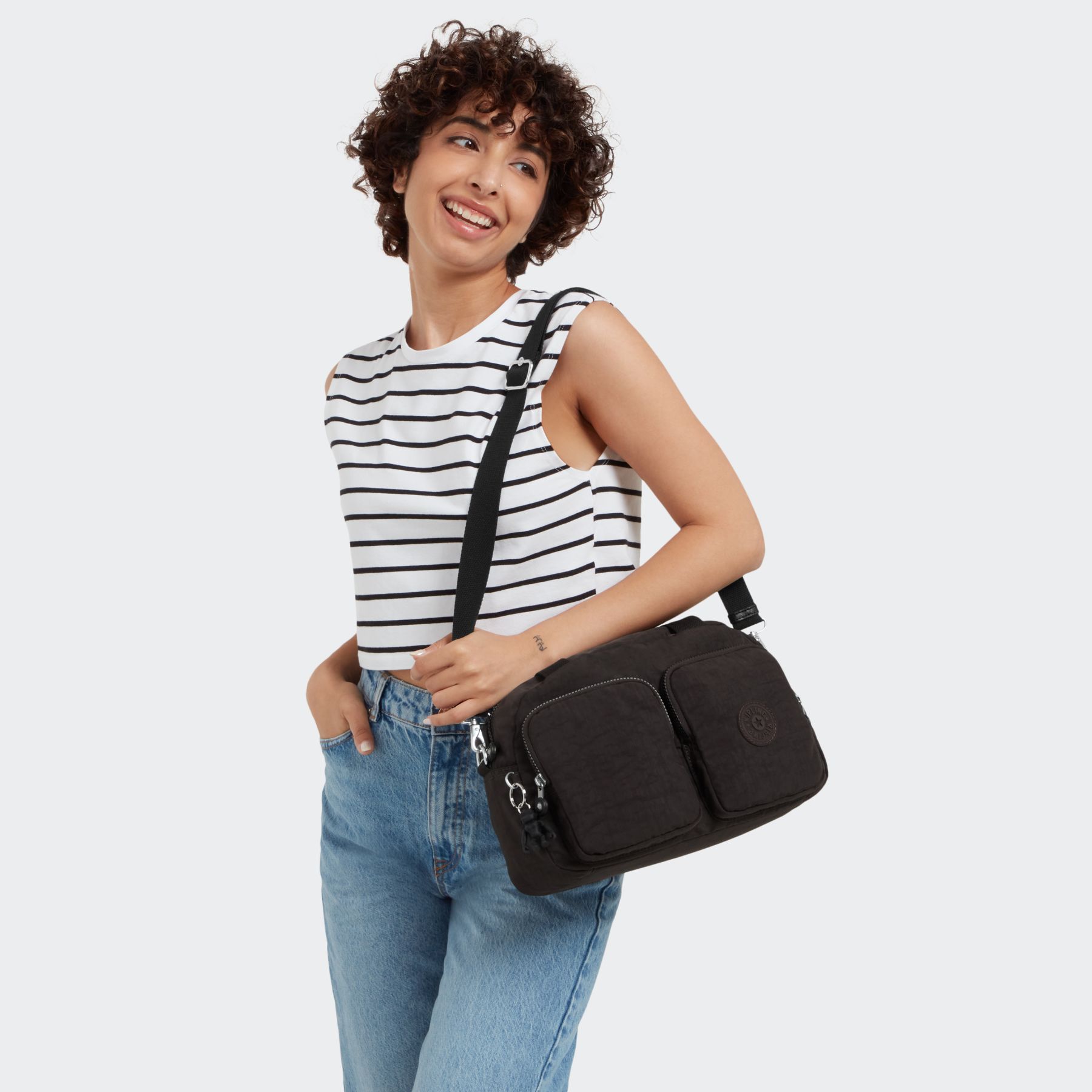 COOL DEFEA Sac Épaule Taille Moyenne avec Sangle Détachable - Nostalgic Brown