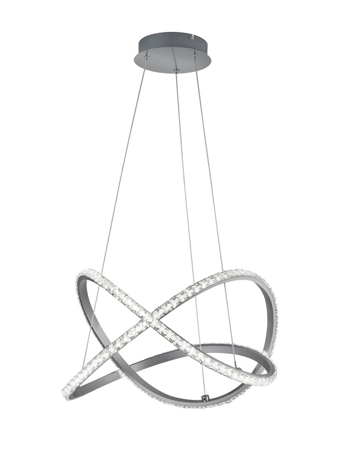 LED Pendelleuchte Rubin grau 50cm 150cm Fernbedienung Farbwechsler dimmbar Nachtlicht
