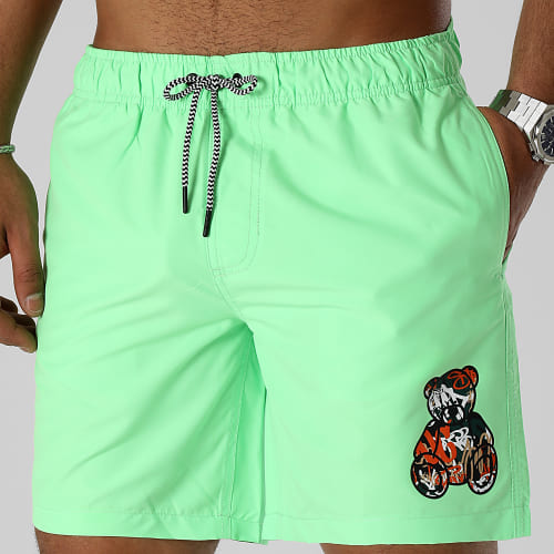 Short De Bain Essentials Art Series Orange Vert Fluo