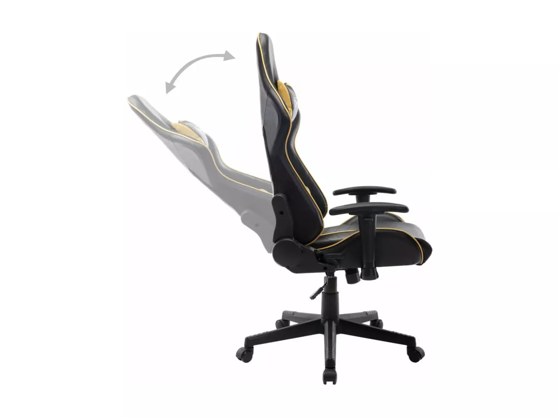 Chaise de jeu Noir et doré Cuir artificiel
