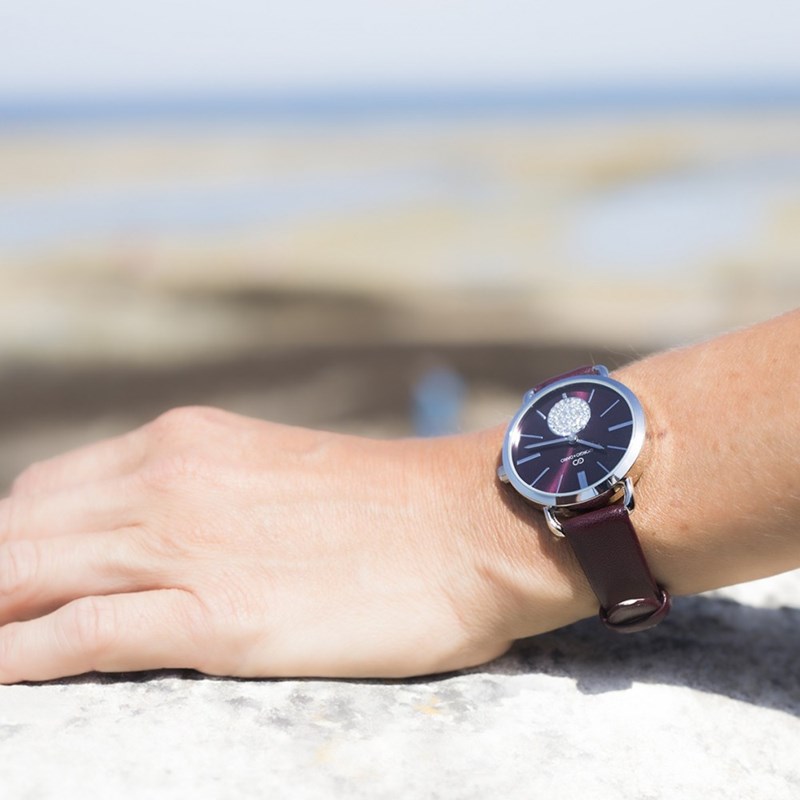 Montre Femme GIORGIO bracelet Cuir Violet