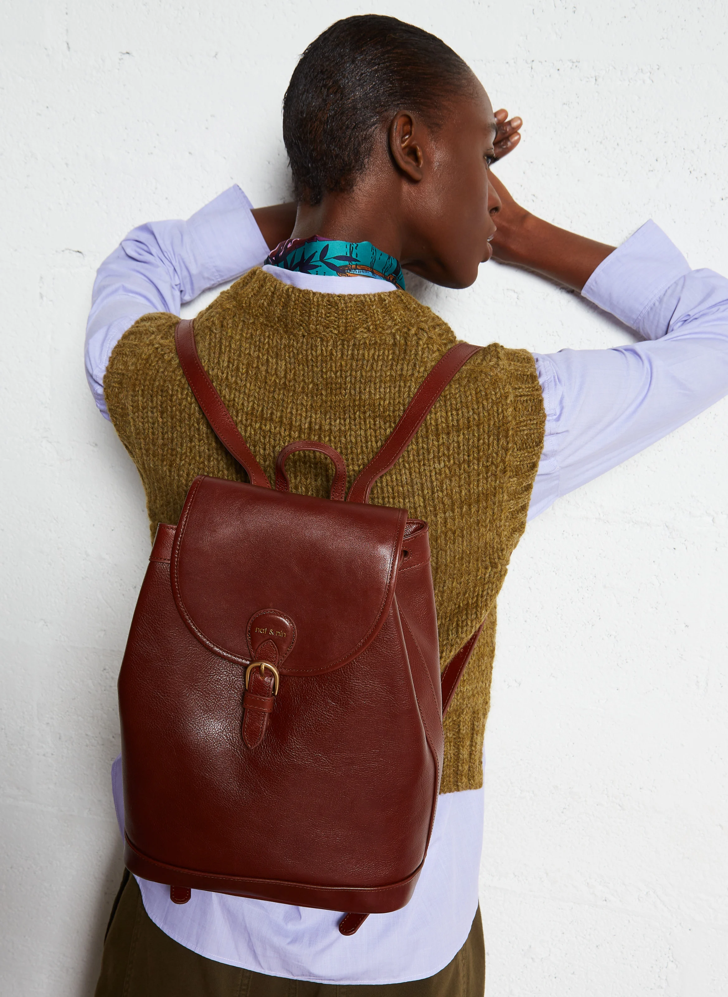 JUDE - Sac à dos en cuir | Marron