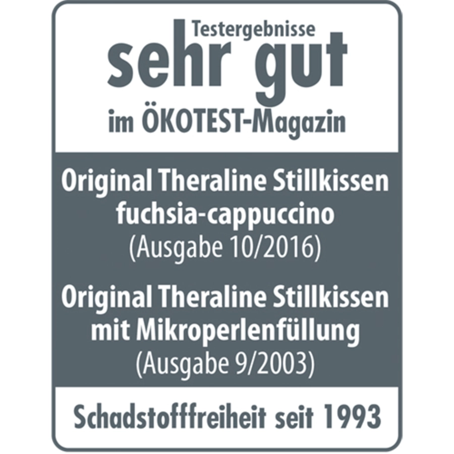 THERALINE Das Original Stillkissen inkl. Bezug Melange blau-grauBambus-Kollektion
