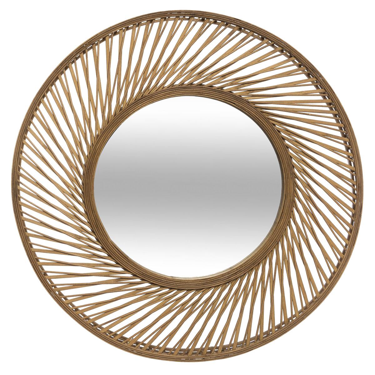 MIROIR BAMBOU SPIRALE D.72CM