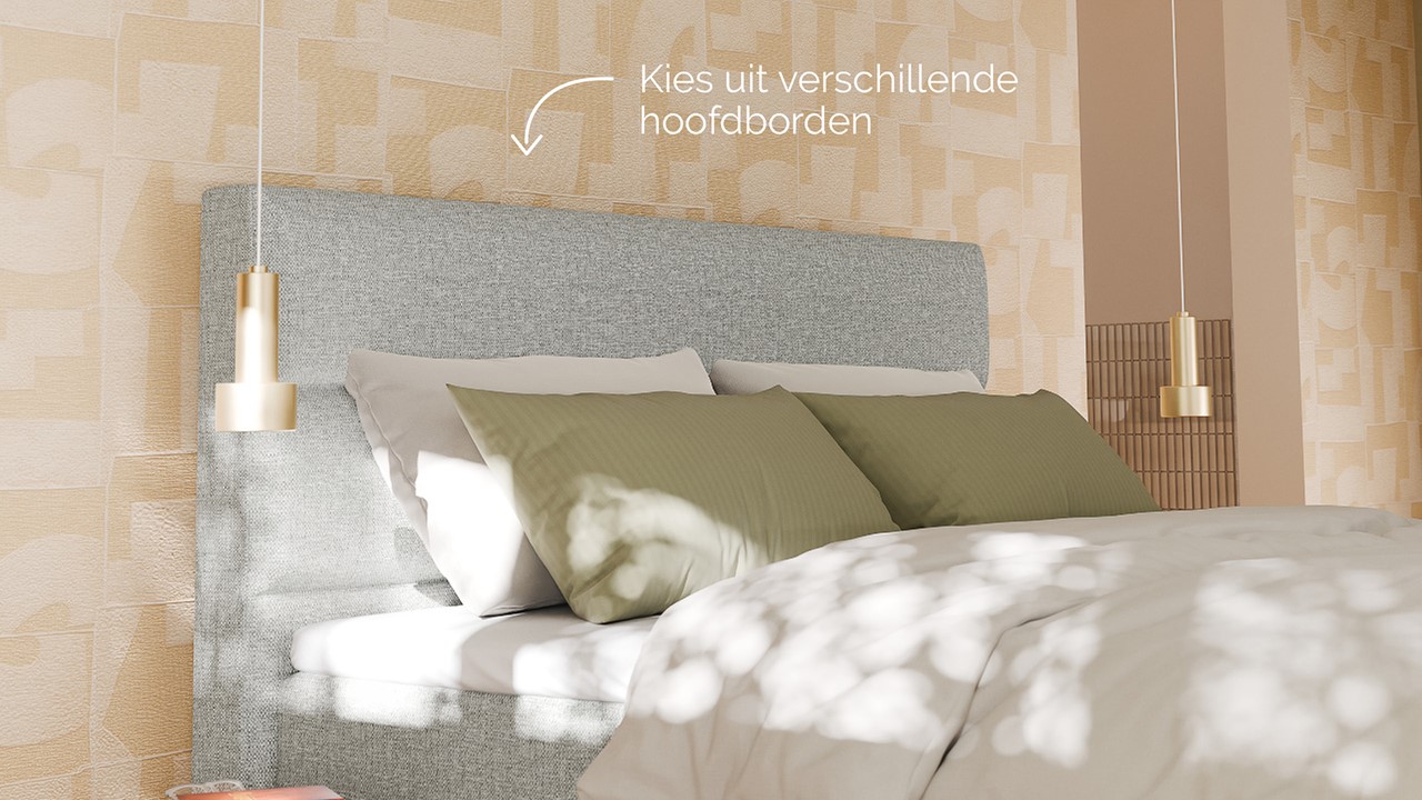 Boxspring Mica - Bold touch ashgrey
