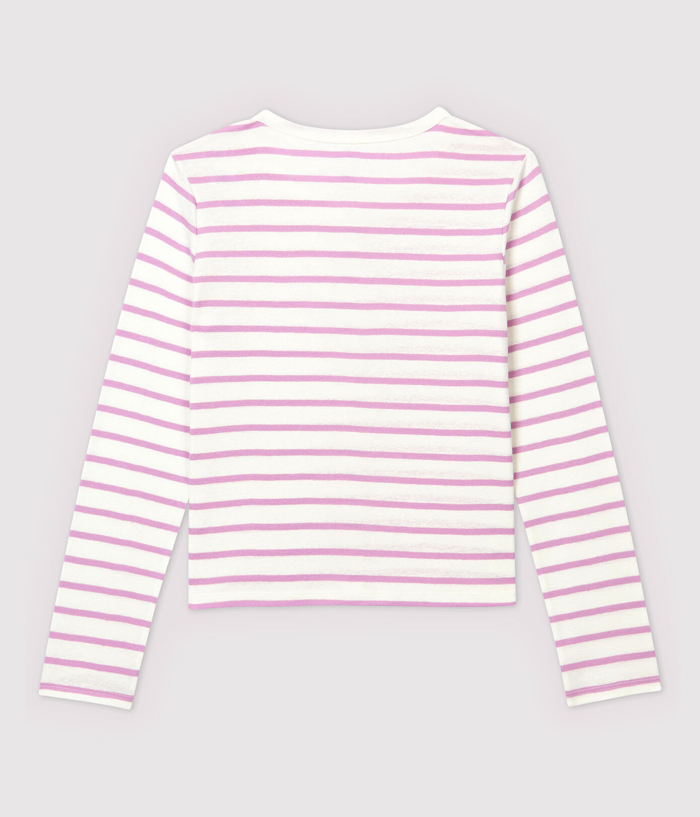 Cardigan en coton/lin rayé Femme