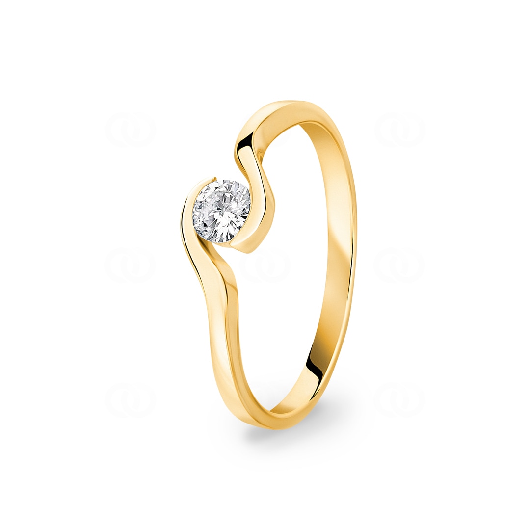 0.19 Karat Diamant Spannring 750/18 K Gelbgold