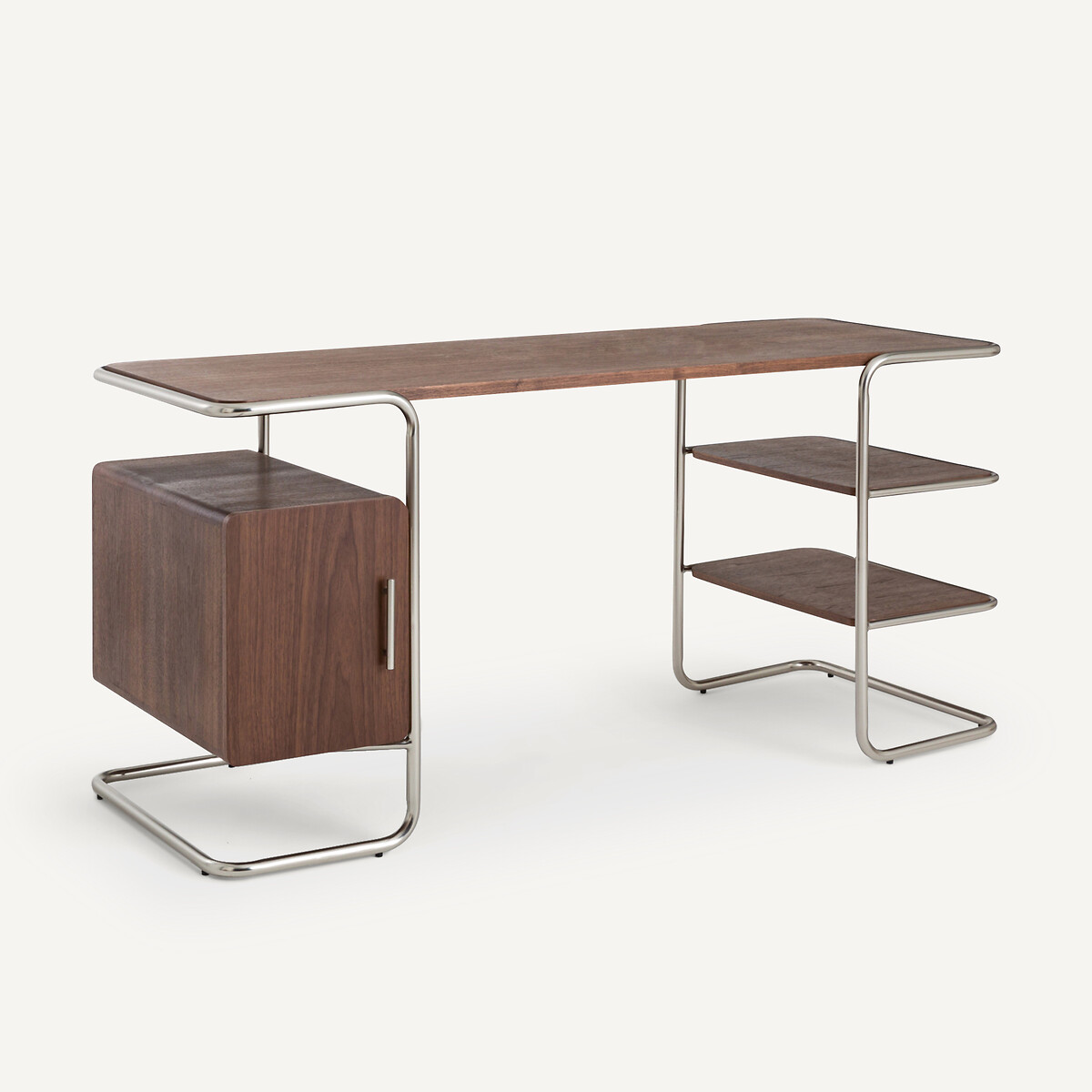 AM.PM<br>Mesa com tubos e folheado de nogueira, Emlyn