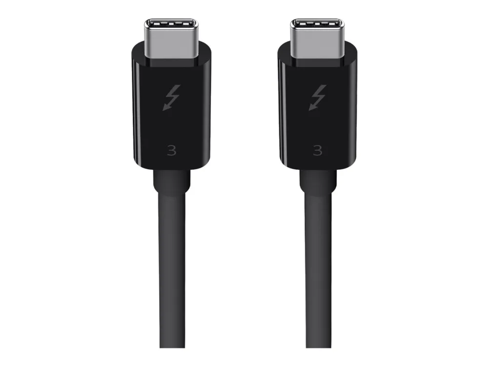 Belkin Thunderbolt 3 - Thunderbolt kabel - 24 pin USB-C (han) til 24 pin USB-C (han) - USB 3.1 Gen 2 / Thunderbolt 3 / DisplayPort 1.2 - 80 cm - sort - for P/N: F4U109tt