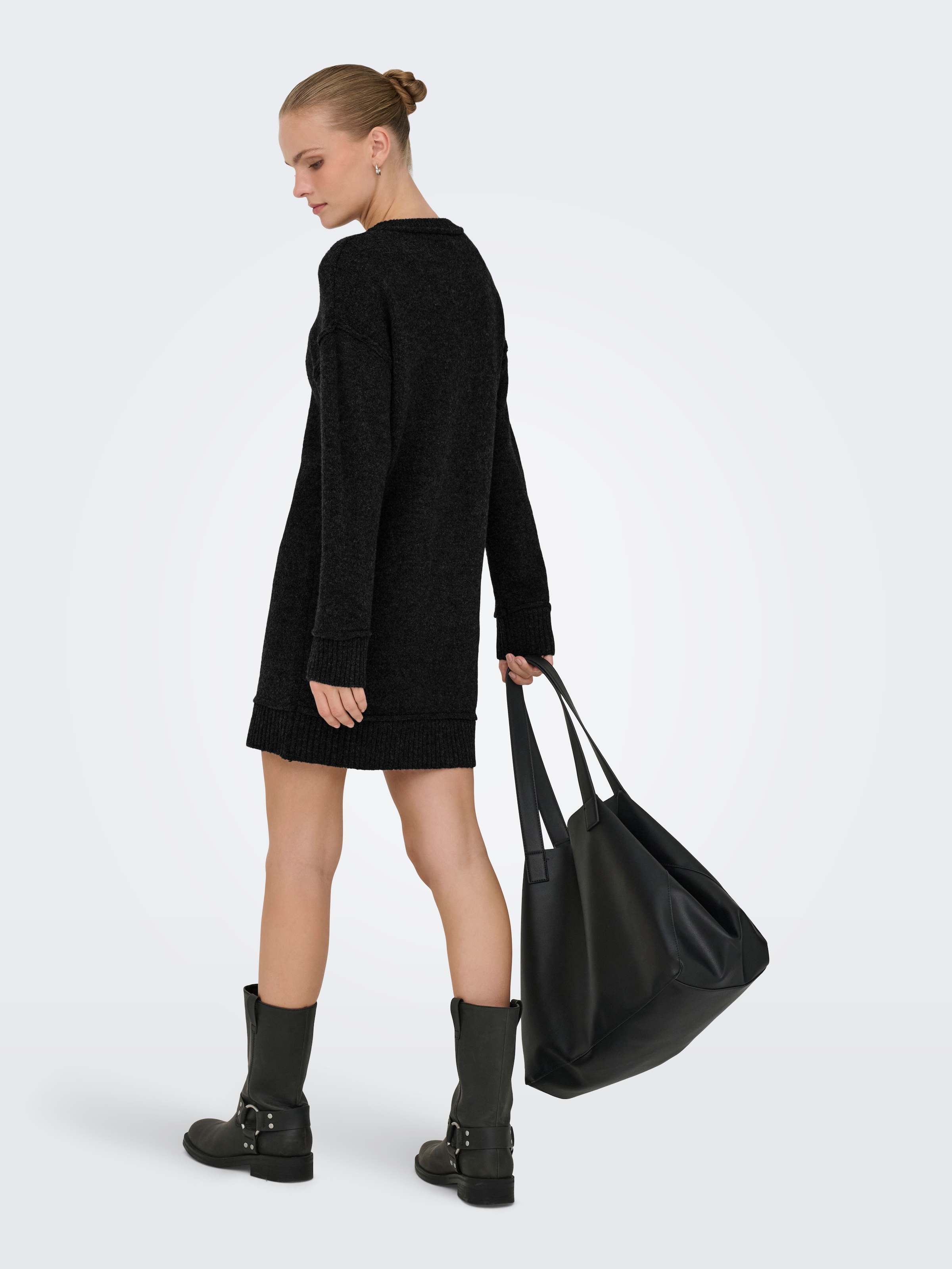 ONLY Midikleid »ONLHAZEL LS O-NECK DRESS BF KNT« Sommerkleid