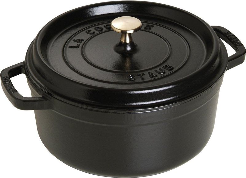 STAUB - Ronde Cocotte - 24 cm - Zwart - Gietijzer