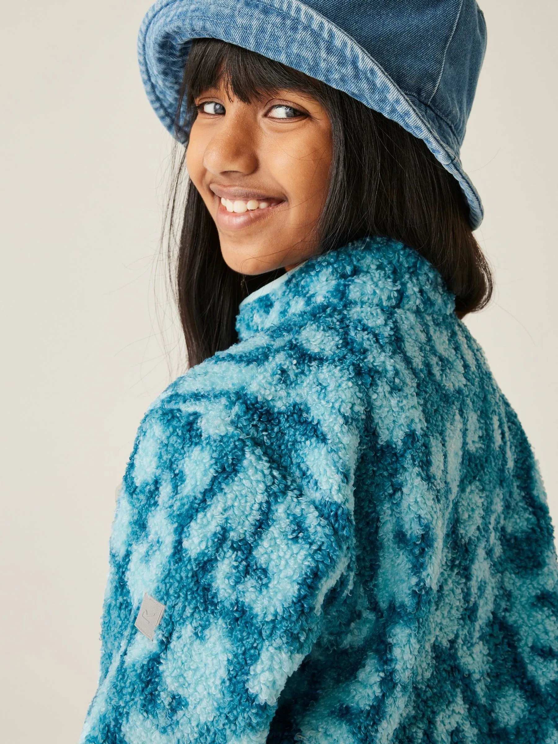 Blauw - Regatta Junior Frankie warme fleece met volledige rits