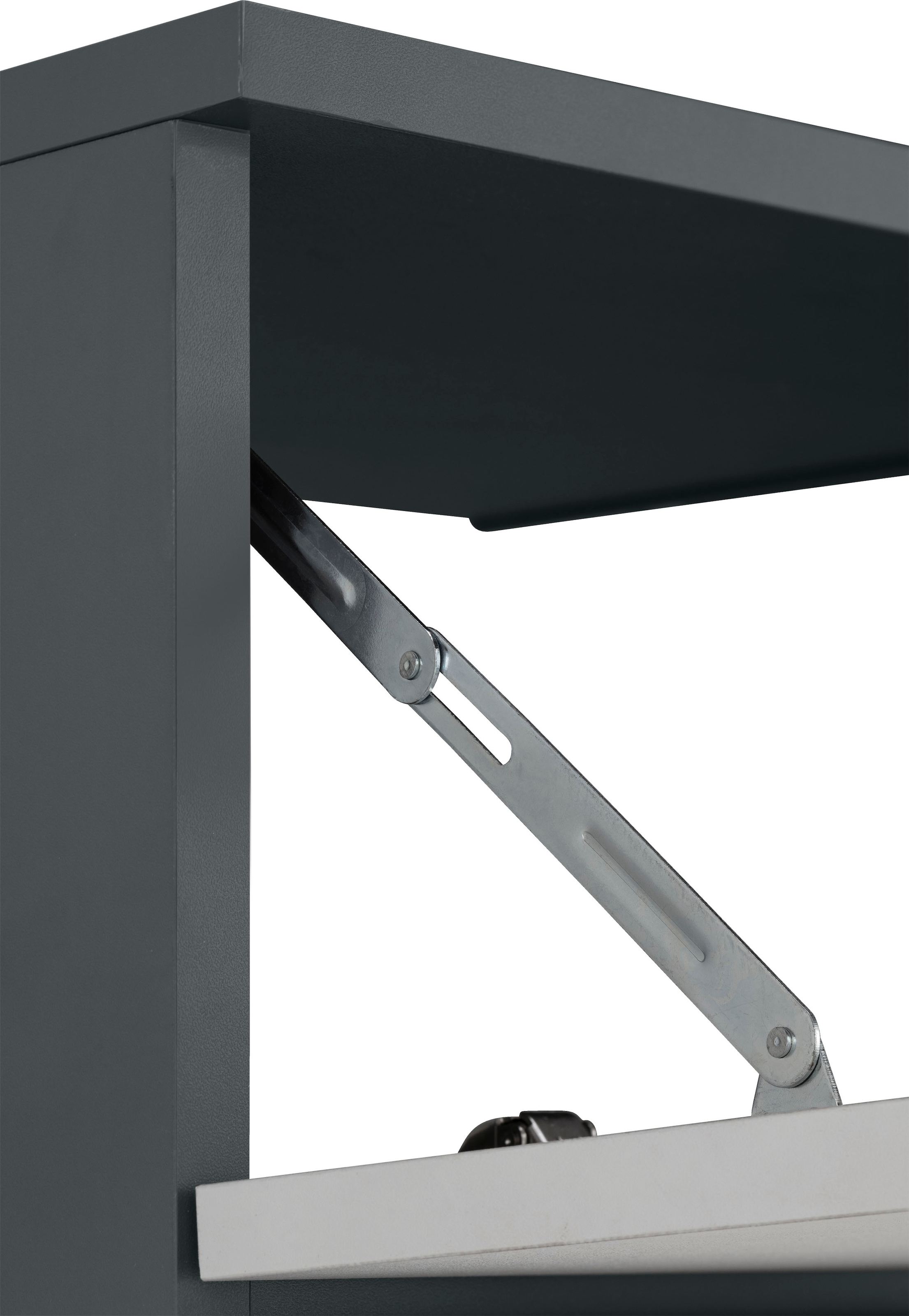 INOSIGN Waschbeckenunterschrank »Skara« mit Klappe und Schubkasten, schwarze Griffe, Breite 80 cm, Höhe 55 cm