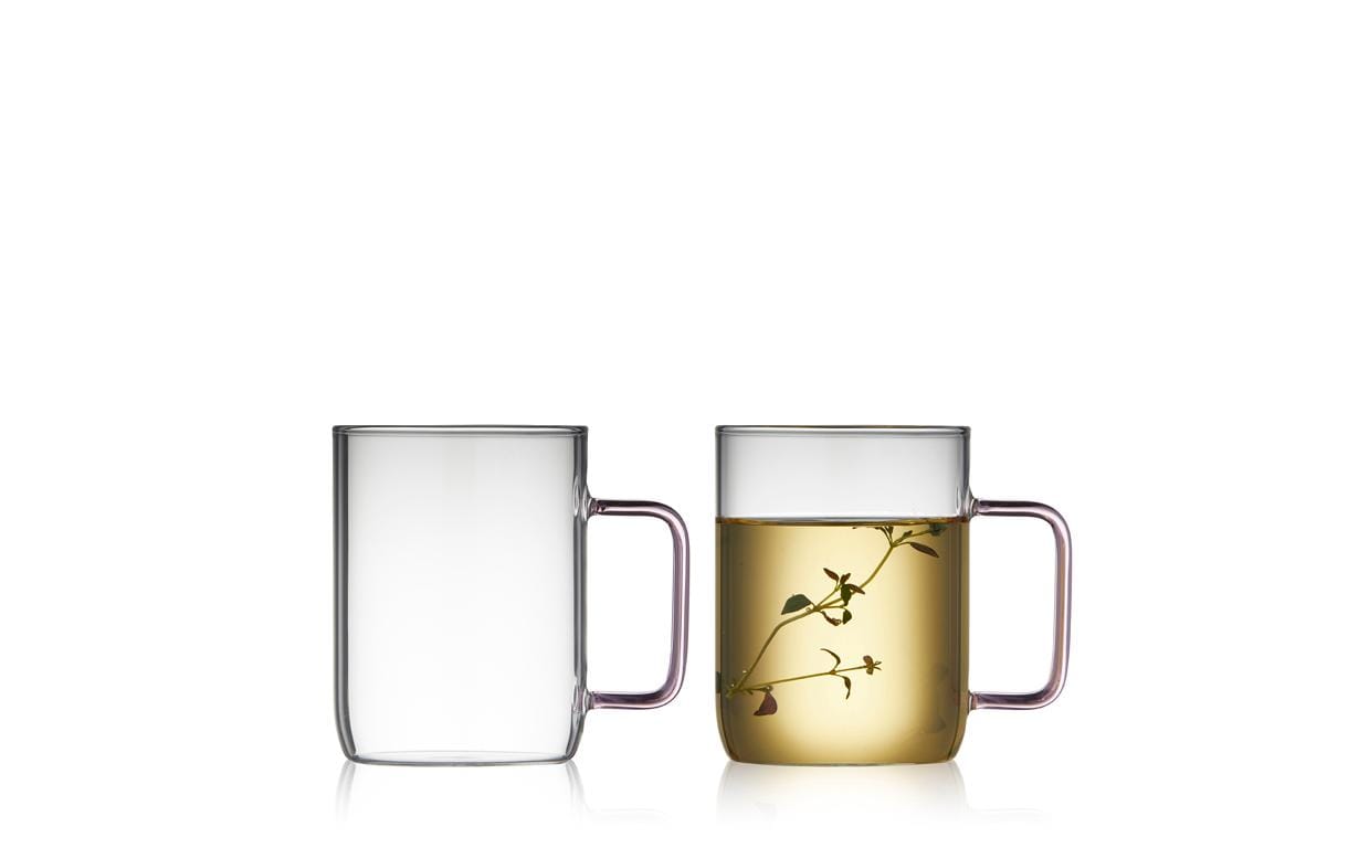 Universaltasse Torino Pink, 2 Stück, 40 clGlasbecher mit Henkeln