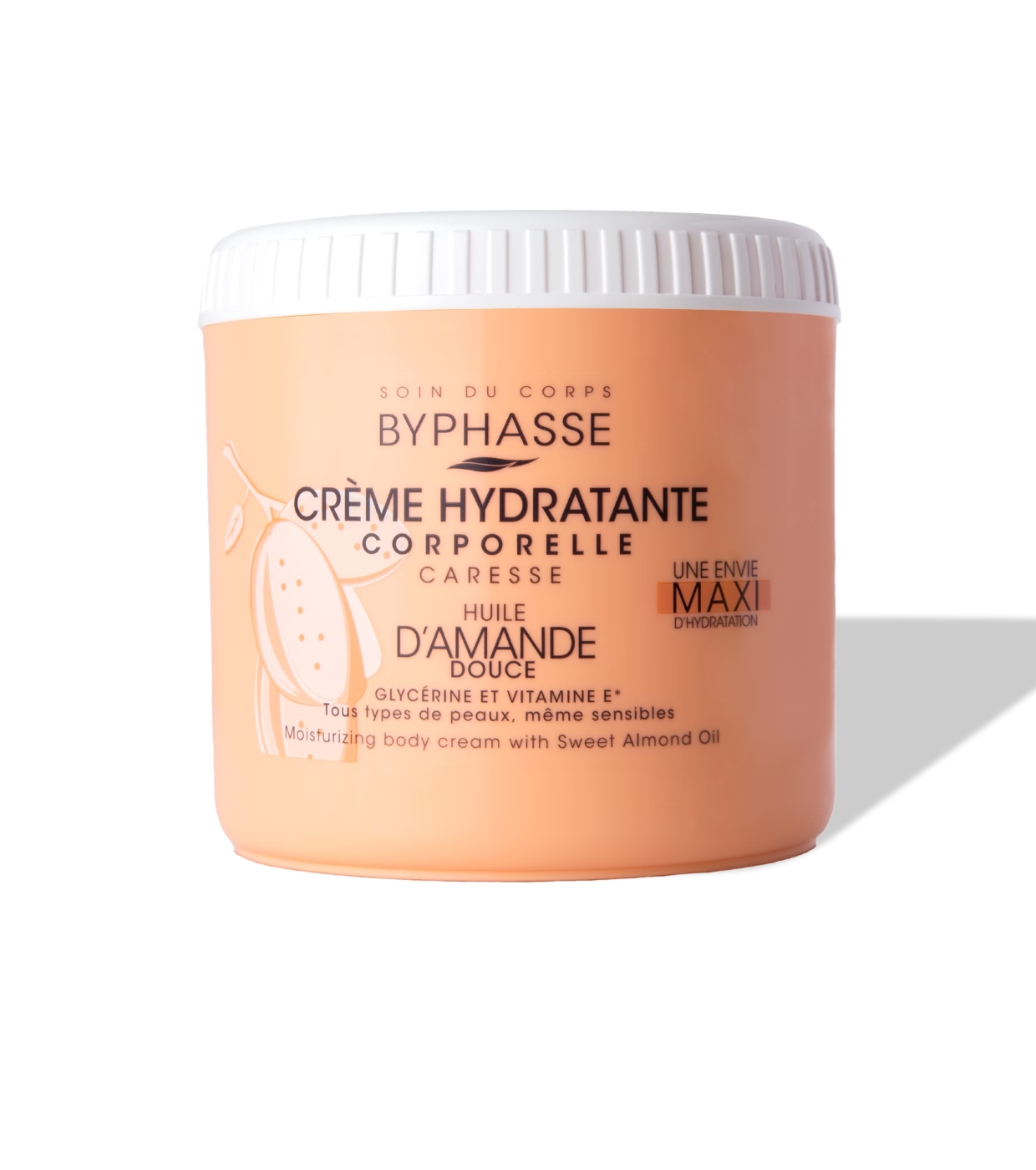 Byphasse - Creme hidratante corporal - Óleo de amêndoas doces